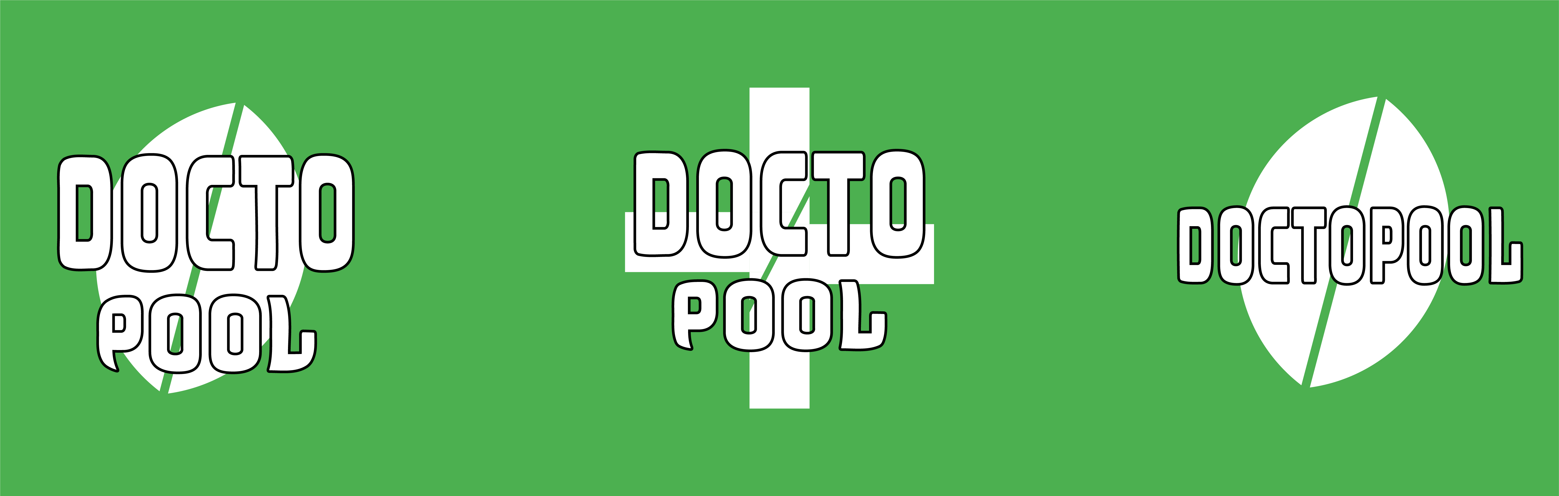 Plaquette logo doctopool en blanc